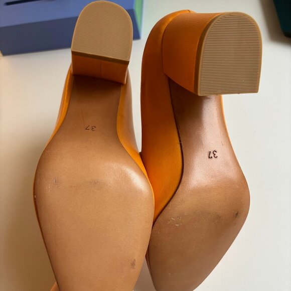 Maryam Nassir Zadeh Leather Block Heel Pumps - Picture 7 of 11